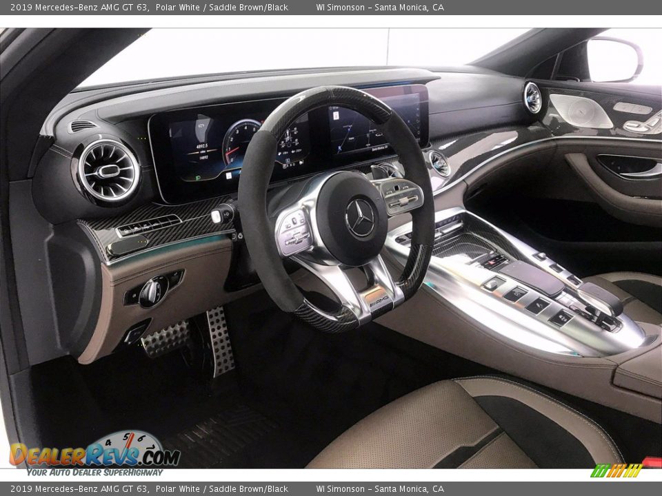 2019 Mercedes-Benz AMG GT 63 Polar White / Saddle Brown/Black Photo #14