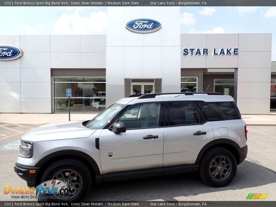 2021 Ford Bronco Sport Big Bend 4x4 Iconic Silver Metallic / Medium Dark Slate Photo #1