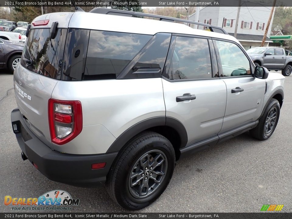 2021 Ford Bronco Sport Big Bend 4x4 Iconic Silver Metallic / Medium Dark Slate Photo #6