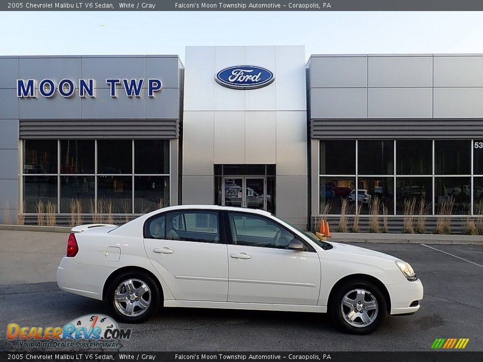 2005 Chevrolet Malibu LT V6 Sedan White / Gray Photo #1