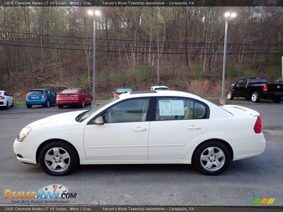 2005 Chevrolet Malibu LT V6 Sedan White / Gray Photo #5