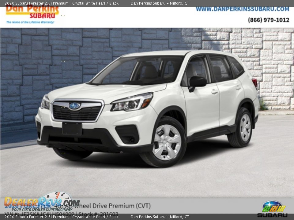 2020 Subaru Forester 2.5i Premium Crystal White Pearl / Black Photo #1