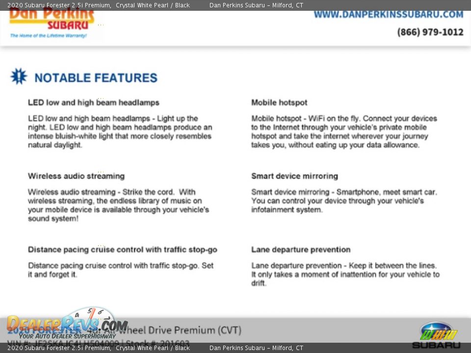 2020 Subaru Forester 2.5i Premium Crystal White Pearl / Black Photo #15