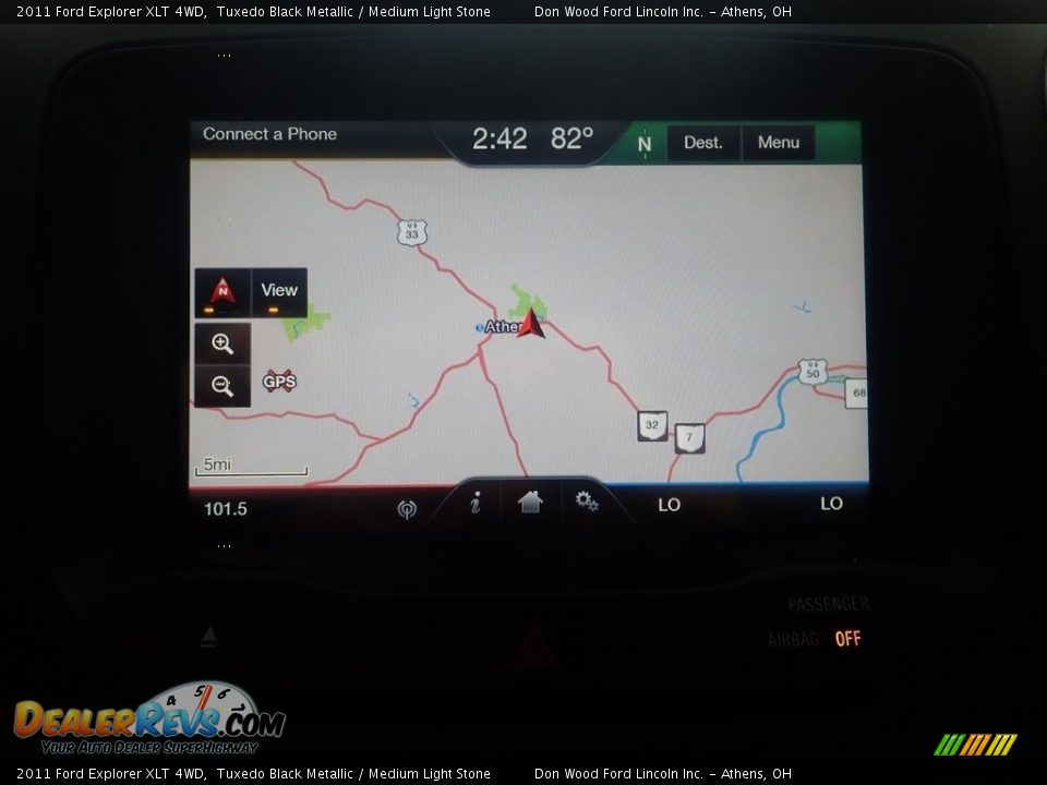 2011 Ford Explorer XLT 4WD Tuxedo Black Metallic / Medium Light Stone Photo #2