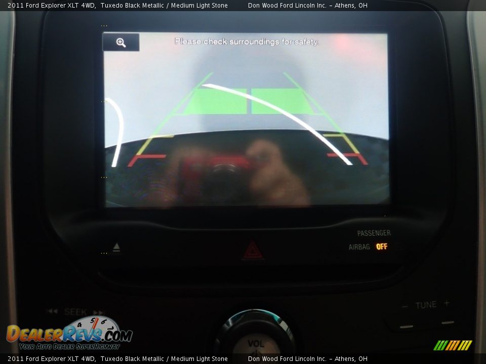2011 Ford Explorer XLT 4WD Tuxedo Black Metallic / Medium Light Stone Photo #3