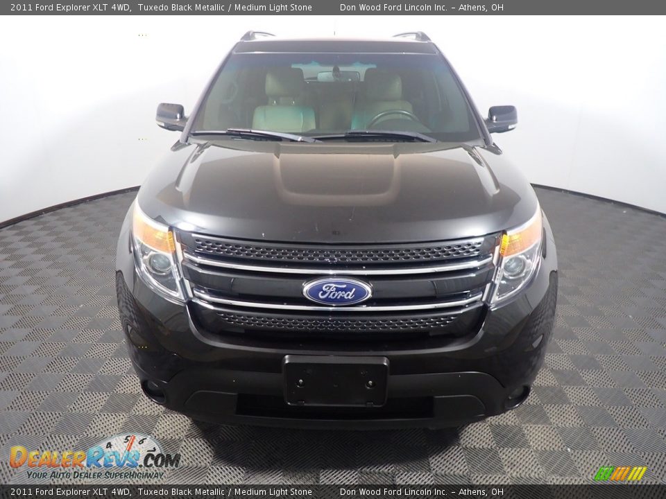 2011 Ford Explorer XLT 4WD Tuxedo Black Metallic / Medium Light Stone Photo #6