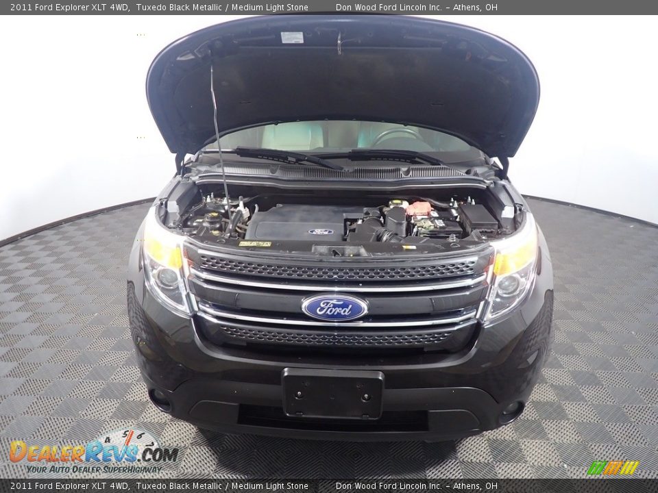 2011 Ford Explorer XLT 4WD Tuxedo Black Metallic / Medium Light Stone Photo #7