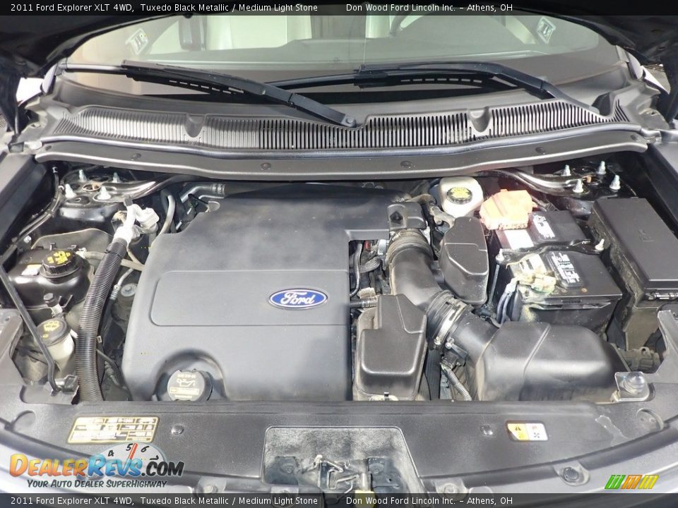 2011 Ford Explorer XLT 4WD Tuxedo Black Metallic / Medium Light Stone Photo #8