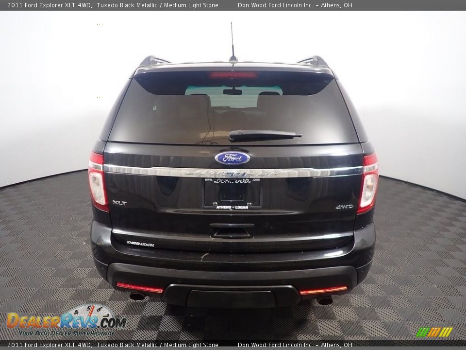 2011 Ford Explorer XLT 4WD Tuxedo Black Metallic / Medium Light Stone Photo #14