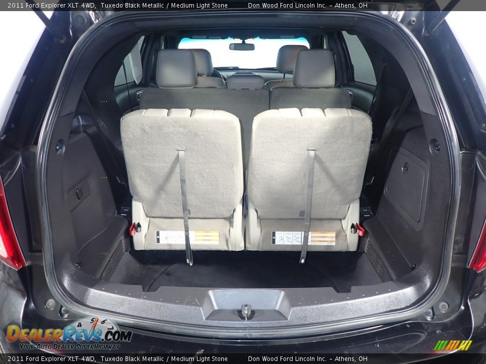 2011 Ford Explorer XLT 4WD Tuxedo Black Metallic / Medium Light Stone Photo #16