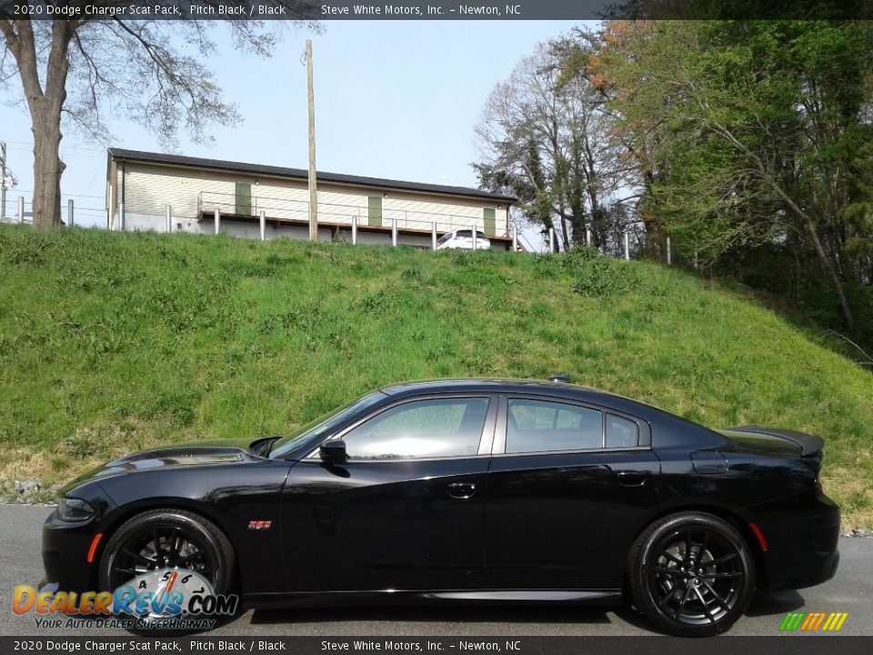 2020 Dodge Charger Scat Pack Pitch Black / Black Photo #1