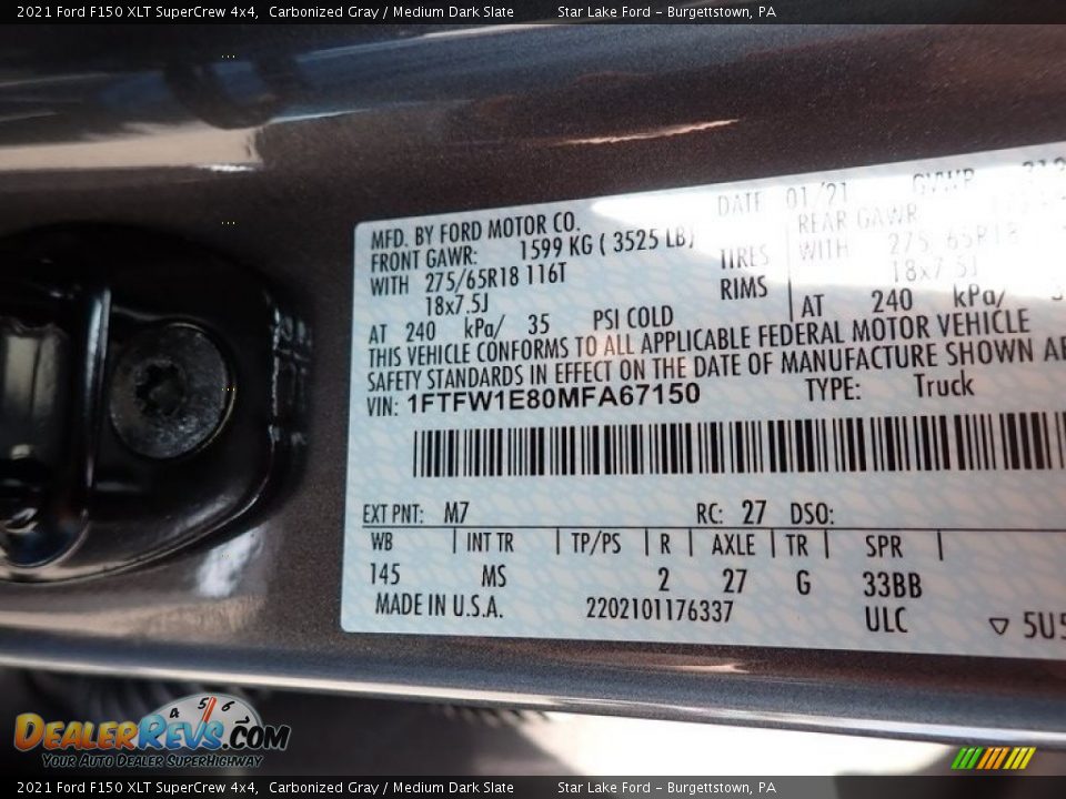 2021 Ford F150 XLT SuperCrew 4x4 Carbonized Gray / Medium Dark Slate Photo #15