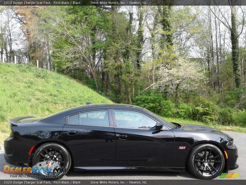 2020 Dodge Charger Scat Pack Pitch Black / Black Photo #6