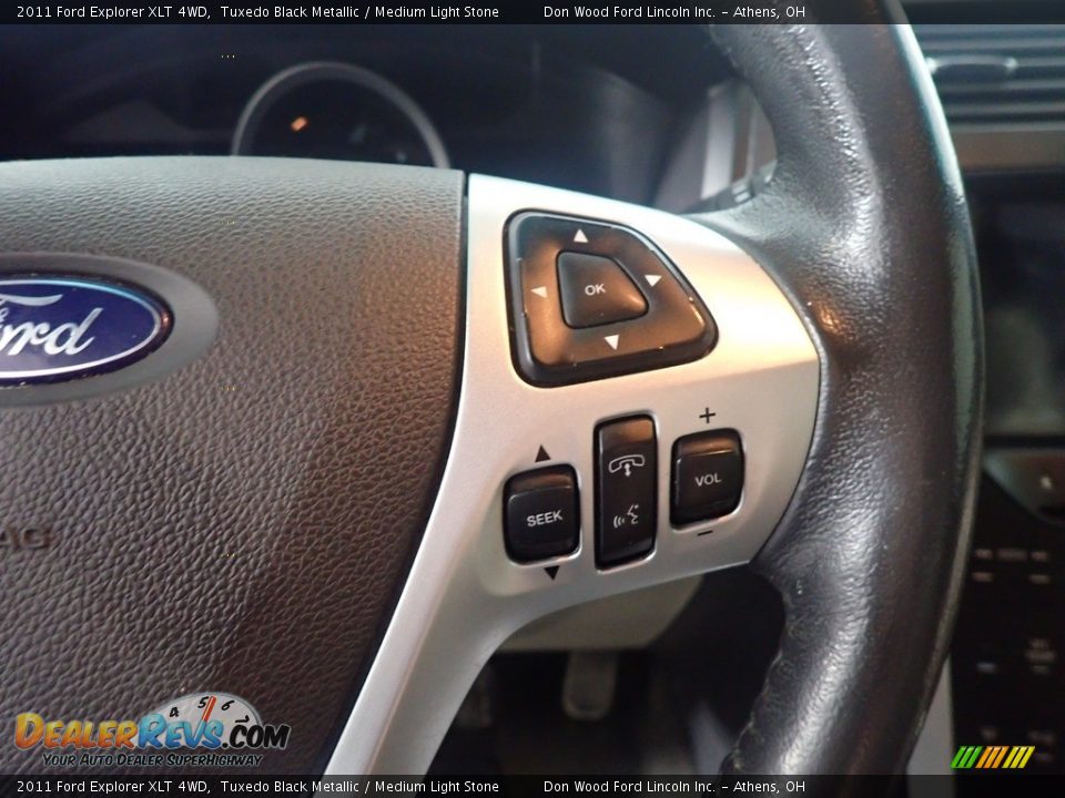 2011 Ford Explorer XLT 4WD Tuxedo Black Metallic / Medium Light Stone Photo #32