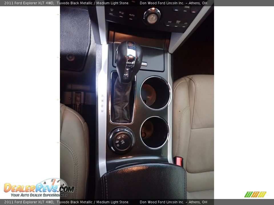 2011 Ford Explorer XLT 4WD Tuxedo Black Metallic / Medium Light Stone Photo #34