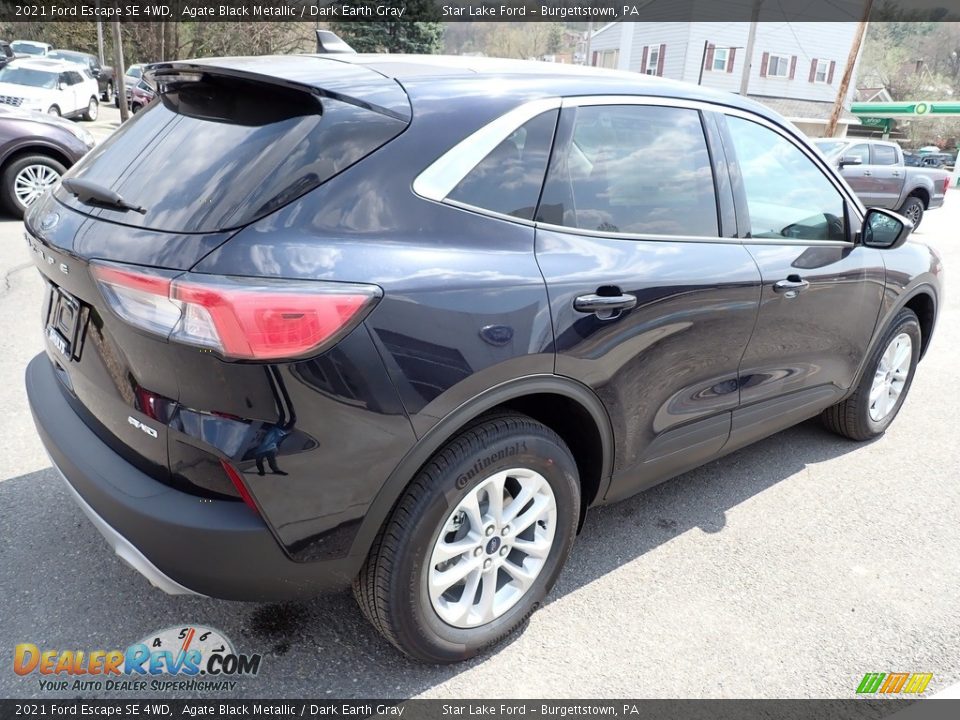 2021 Ford Escape SE 4WD Agate Black Metallic / Dark Earth Gray Photo #6