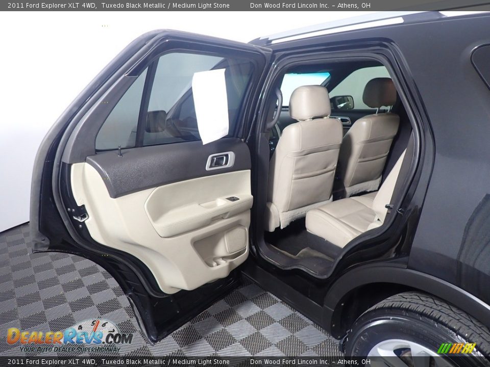 2011 Ford Explorer XLT 4WD Tuxedo Black Metallic / Medium Light Stone Photo #36