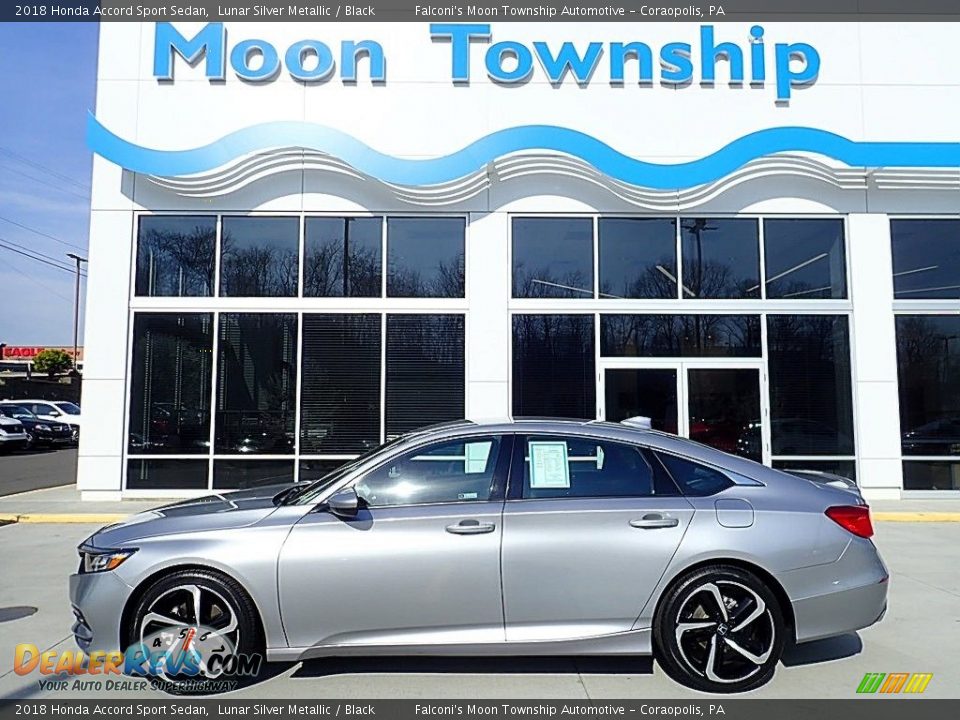 2018 Honda Accord Sport Sedan Lunar Silver Metallic / Black Photo #1