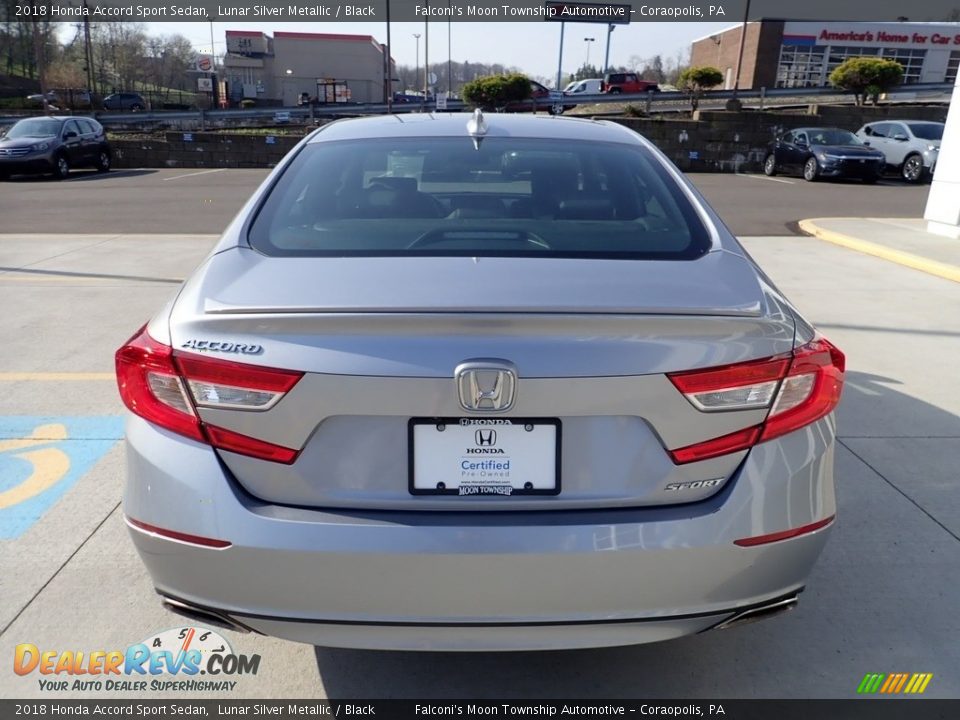 2018 Honda Accord Sport Sedan Lunar Silver Metallic / Black Photo #3