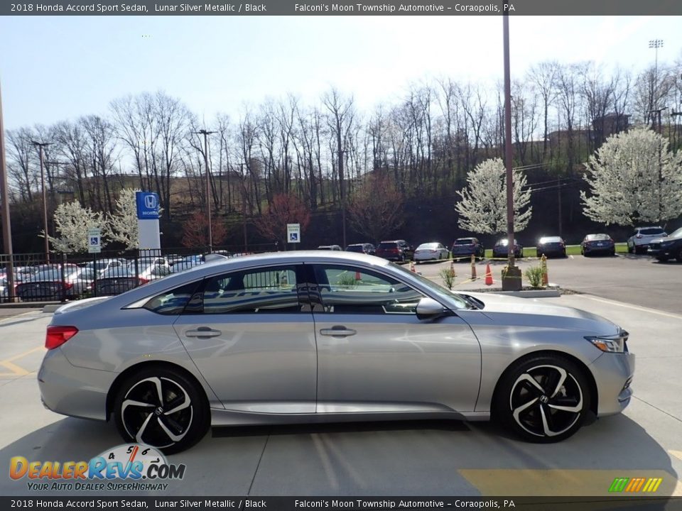 2018 Honda Accord Sport Sedan Lunar Silver Metallic / Black Photo #5