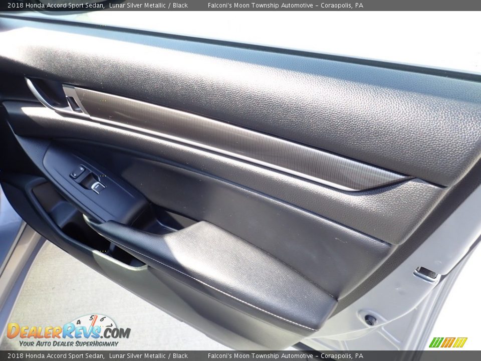 2018 Honda Accord Sport Sedan Lunar Silver Metallic / Black Photo #12