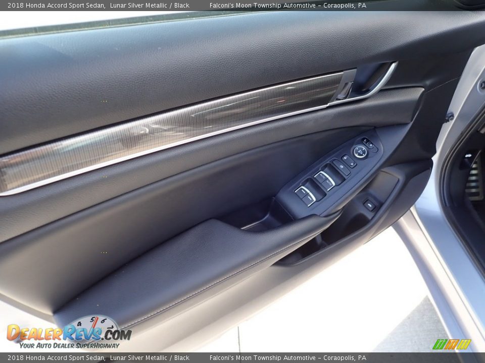 2018 Honda Accord Sport Sedan Lunar Silver Metallic / Black Photo #18