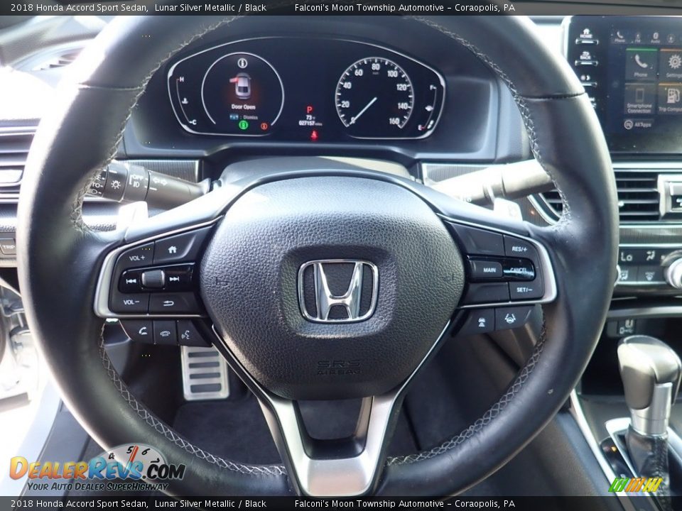 2018 Honda Accord Sport Sedan Lunar Silver Metallic / Black Photo #20