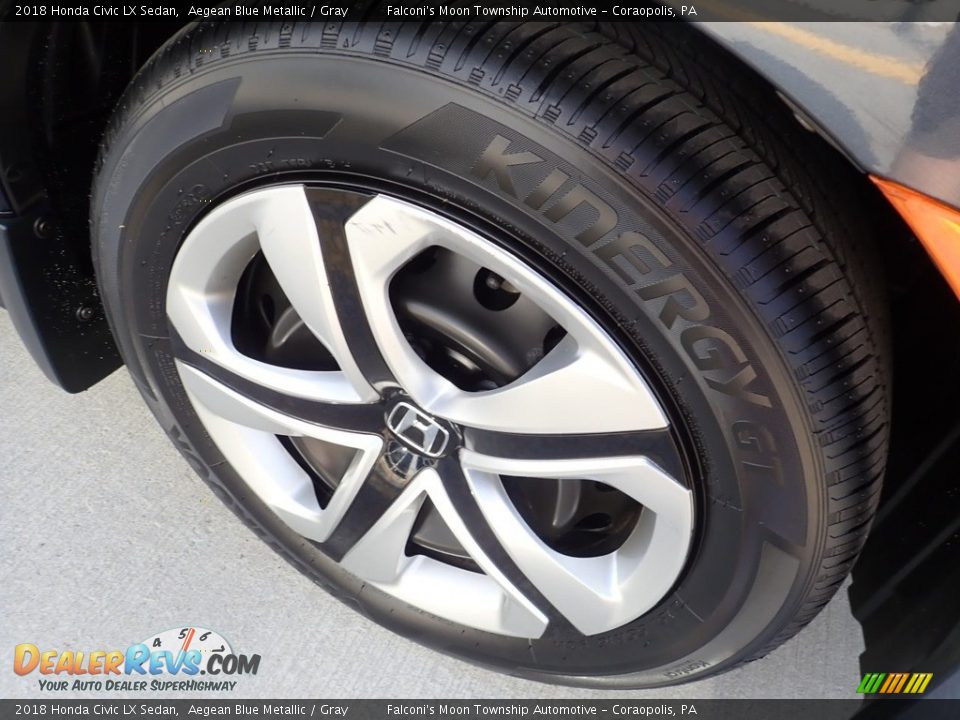 2018 Honda Civic LX Sedan Aegean Blue Metallic / Gray Photo #9