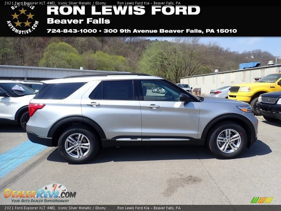 2021 Ford Explorer XLT 4WD Iconic Silver Metallic / Ebony Photo #1
