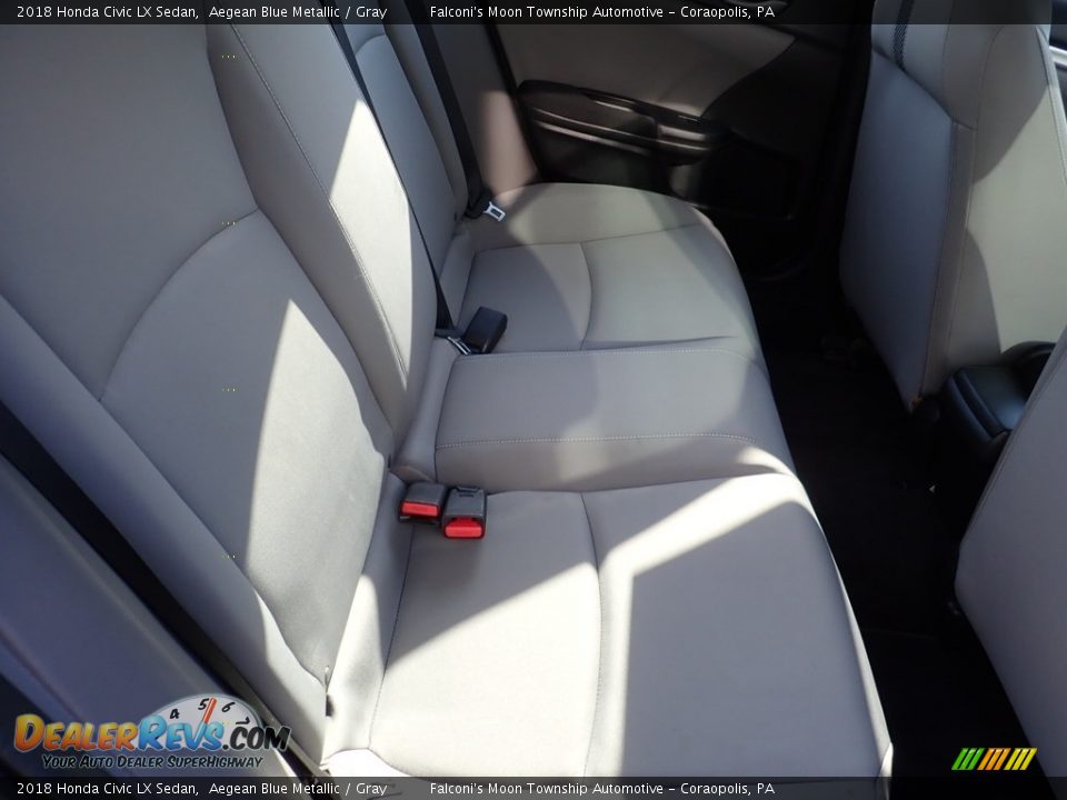 2018 Honda Civic LX Sedan Aegean Blue Metallic / Gray Photo #13