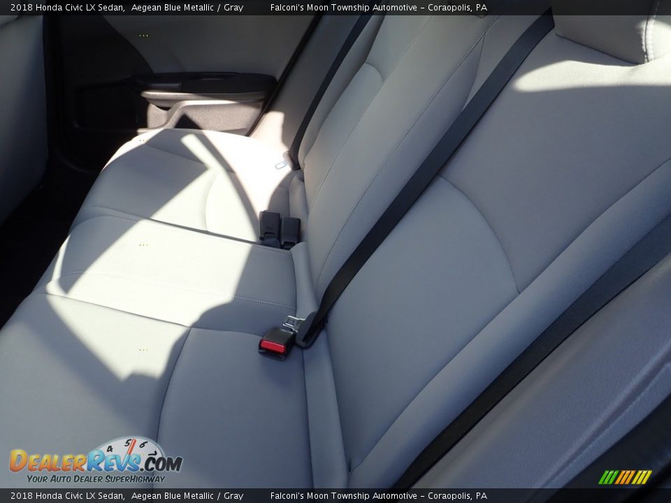 2018 Honda Civic LX Sedan Aegean Blue Metallic / Gray Photo #15
