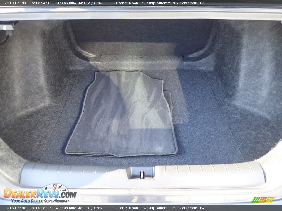 2018 Honda Civic LX Sedan Aegean Blue Metallic / Gray Photo #19