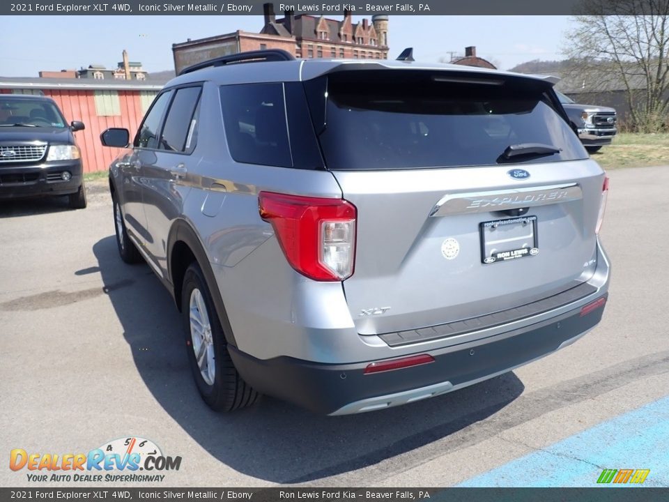 2021 Ford Explorer XLT 4WD Iconic Silver Metallic / Ebony Photo #7