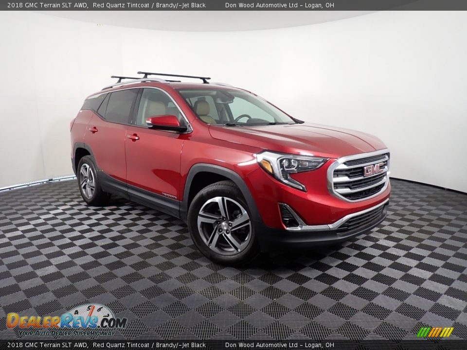 2018 GMC Terrain SLT AWD Red Quartz Tintcoat / Brandy/­Jet Black Photo #3