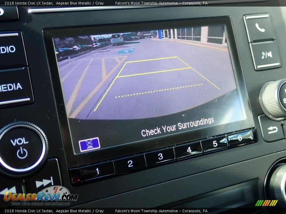 2018 Honda Civic LX Sedan Aegean Blue Metallic / Gray Photo #25
