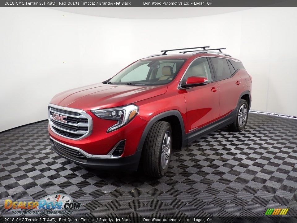 2018 GMC Terrain SLT AWD Red Quartz Tintcoat / Brandy/­Jet Black Photo #8