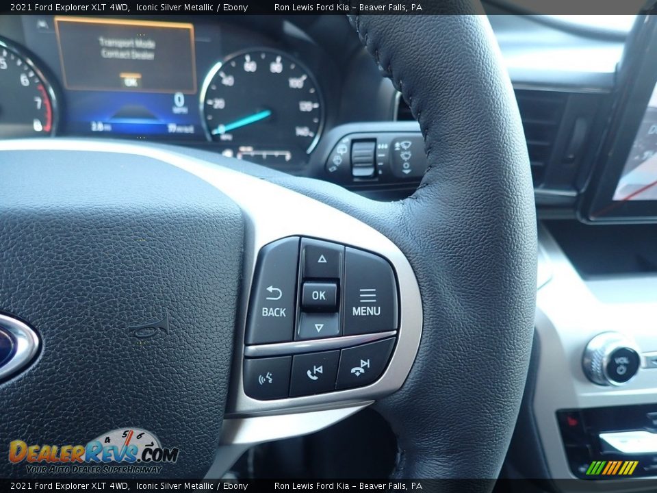 2021 Ford Explorer XLT 4WD Iconic Silver Metallic / Ebony Photo #21