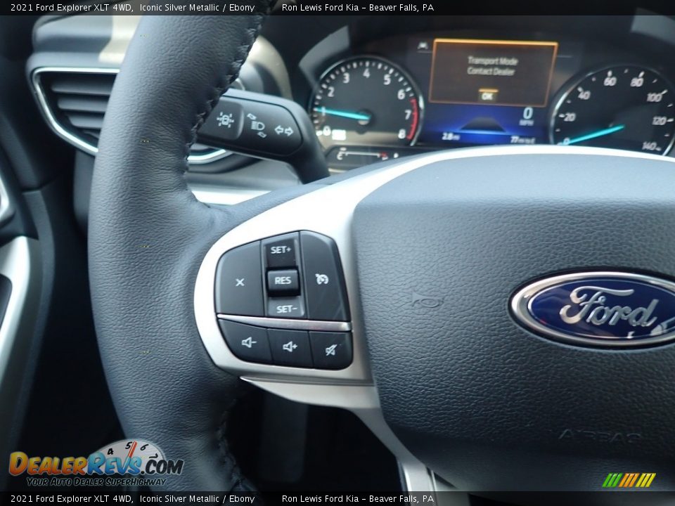 2021 Ford Explorer XLT 4WD Iconic Silver Metallic / Ebony Photo #22