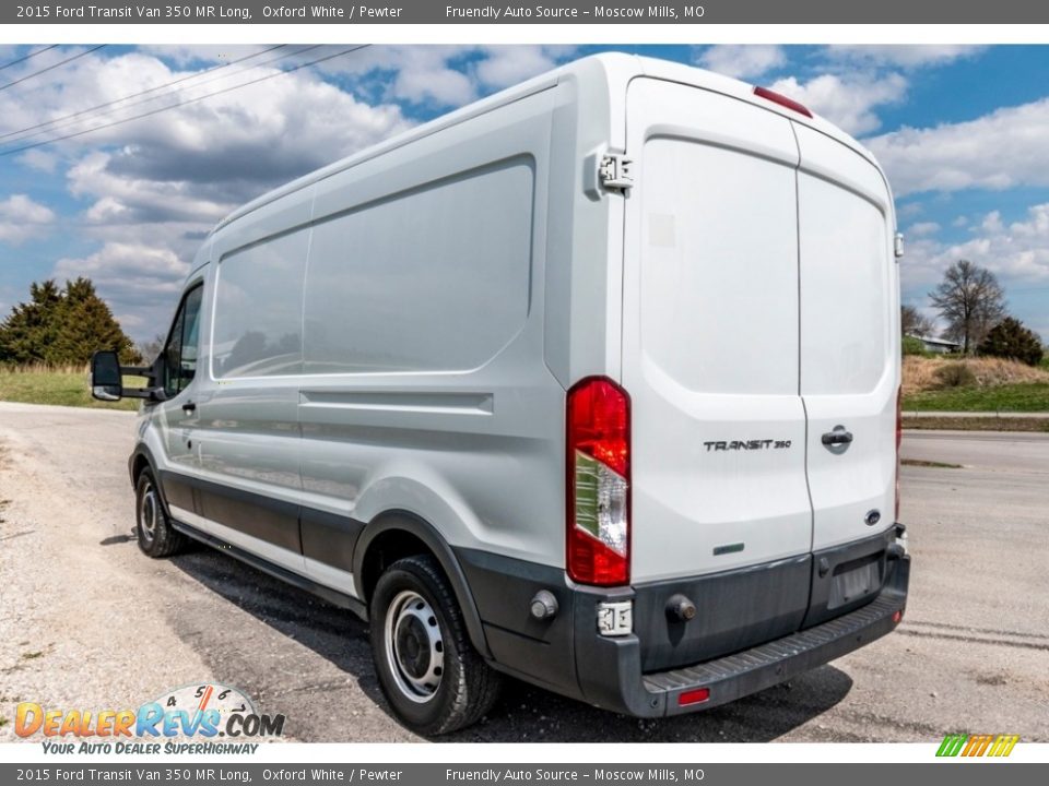 2015 Ford Transit Van 350 MR Long Oxford White / Pewter Photo #6