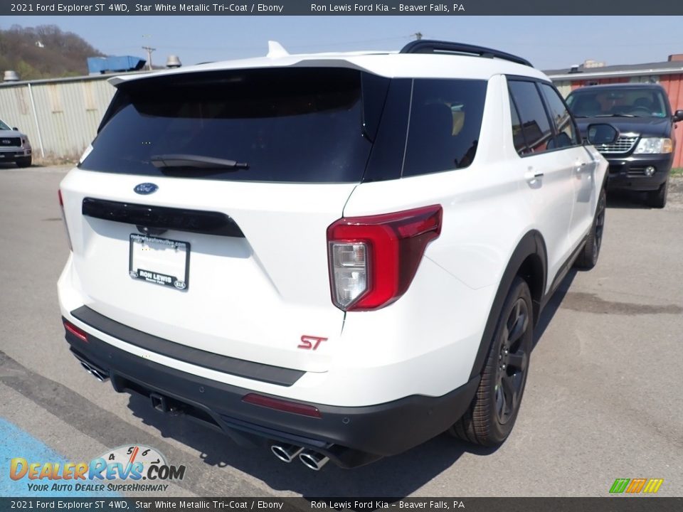 2021 Ford Explorer ST 4WD Star White Metallic Tri-Coat / Ebony Photo #2