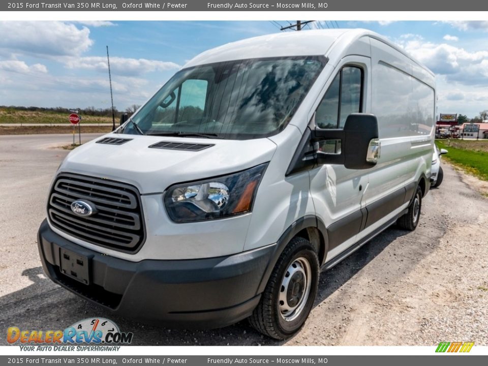 2015 Ford Transit Van 350 MR Long Oxford White / Pewter Photo #8