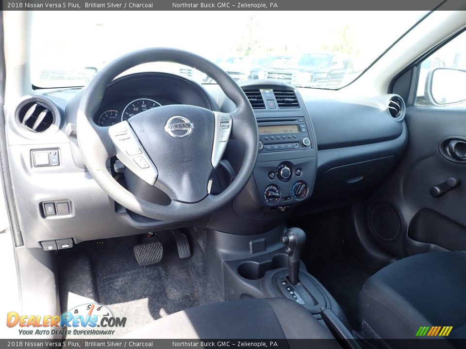 2018 Nissan Versa S Plus Brilliant Silver / Charcoal Photo #18