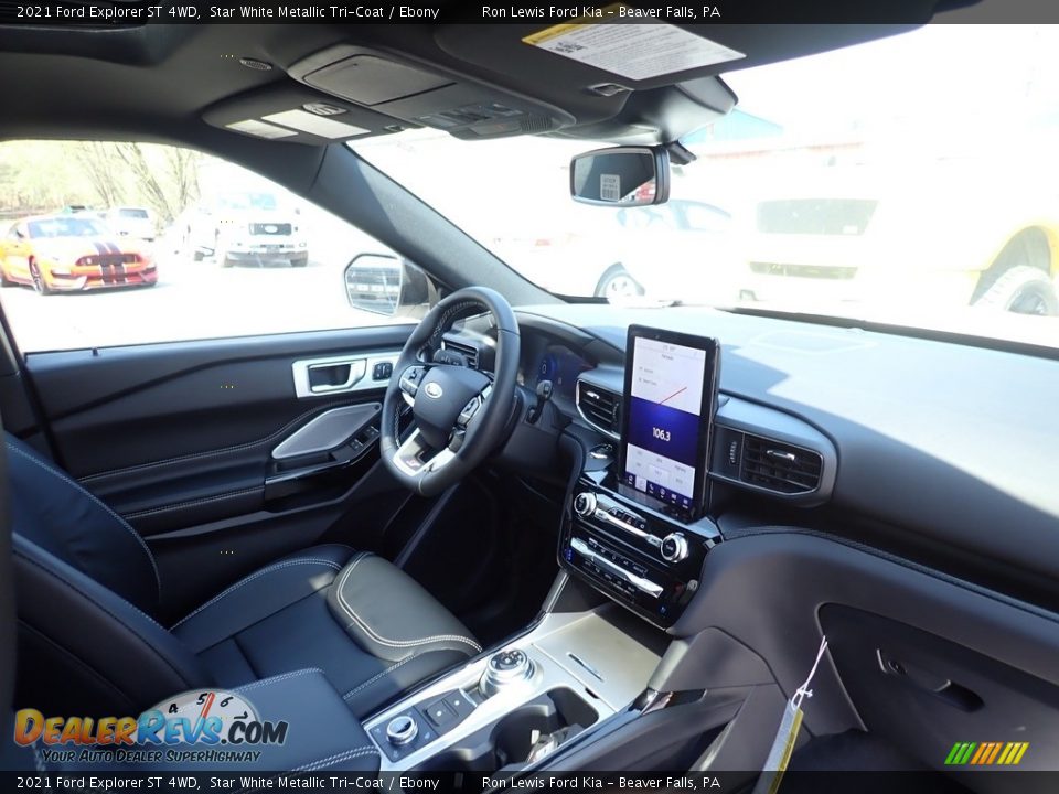2021 Ford Explorer ST 4WD Star White Metallic Tri-Coat / Ebony Photo #6