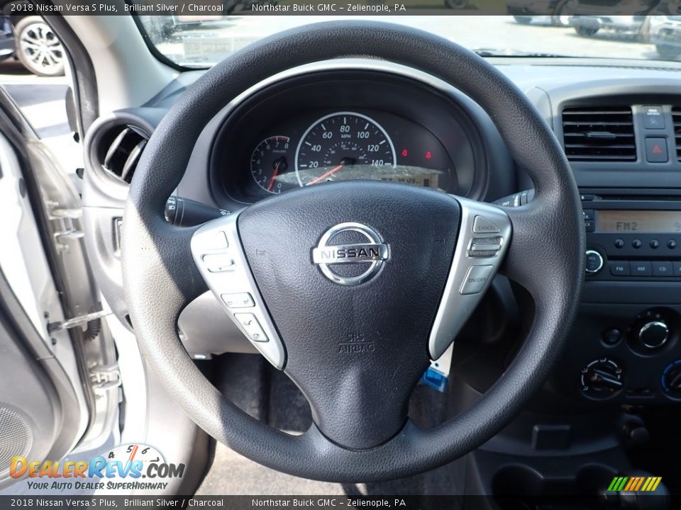 2018 Nissan Versa S Plus Brilliant Silver / Charcoal Photo #23