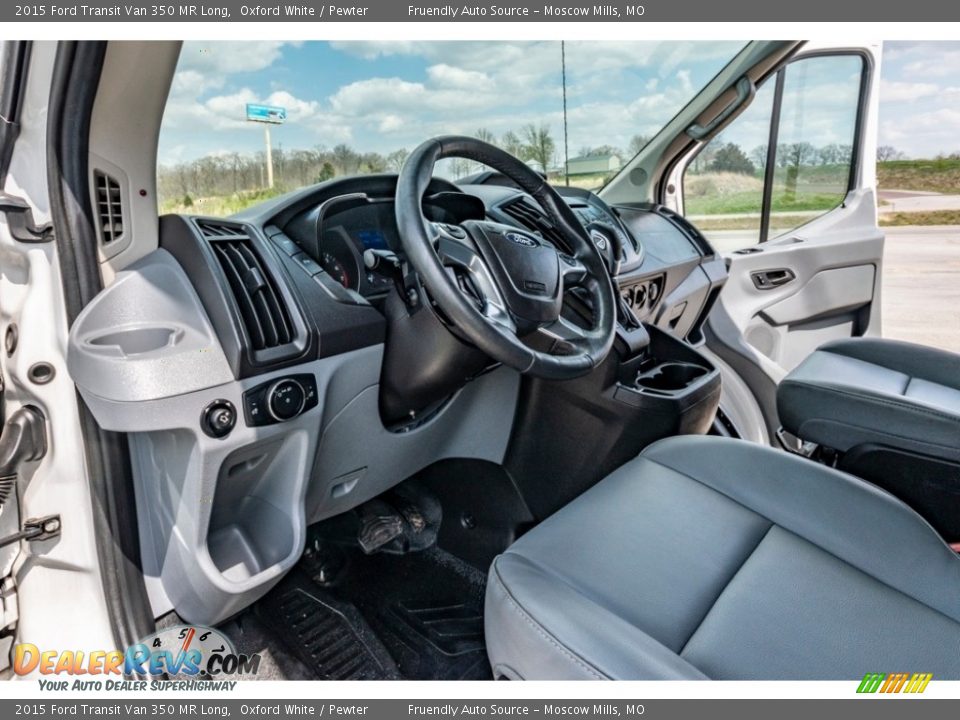 2015 Ford Transit Van 350 MR Long Oxford White / Pewter Photo #19