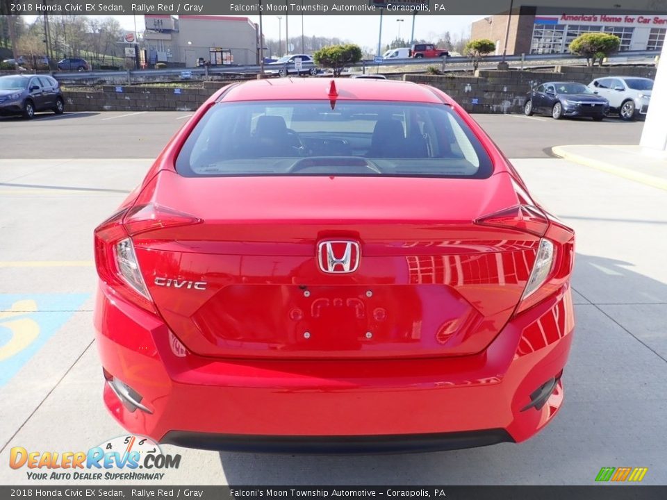 2018 Honda Civic EX Sedan Rallye Red / Gray Photo #3