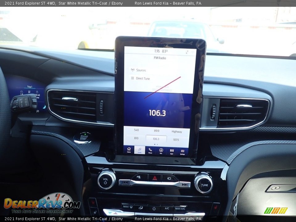 2021 Ford Explorer ST 4WD Star White Metallic Tri-Coat / Ebony Photo #16