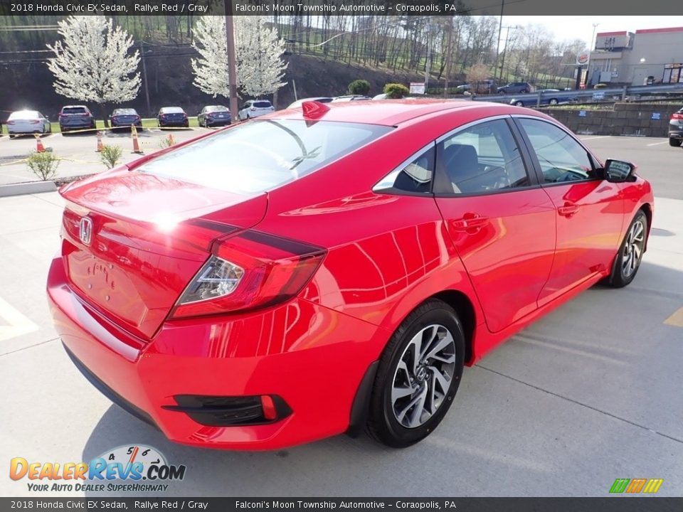 2018 Honda Civic EX Sedan Rallye Red / Gray Photo #5