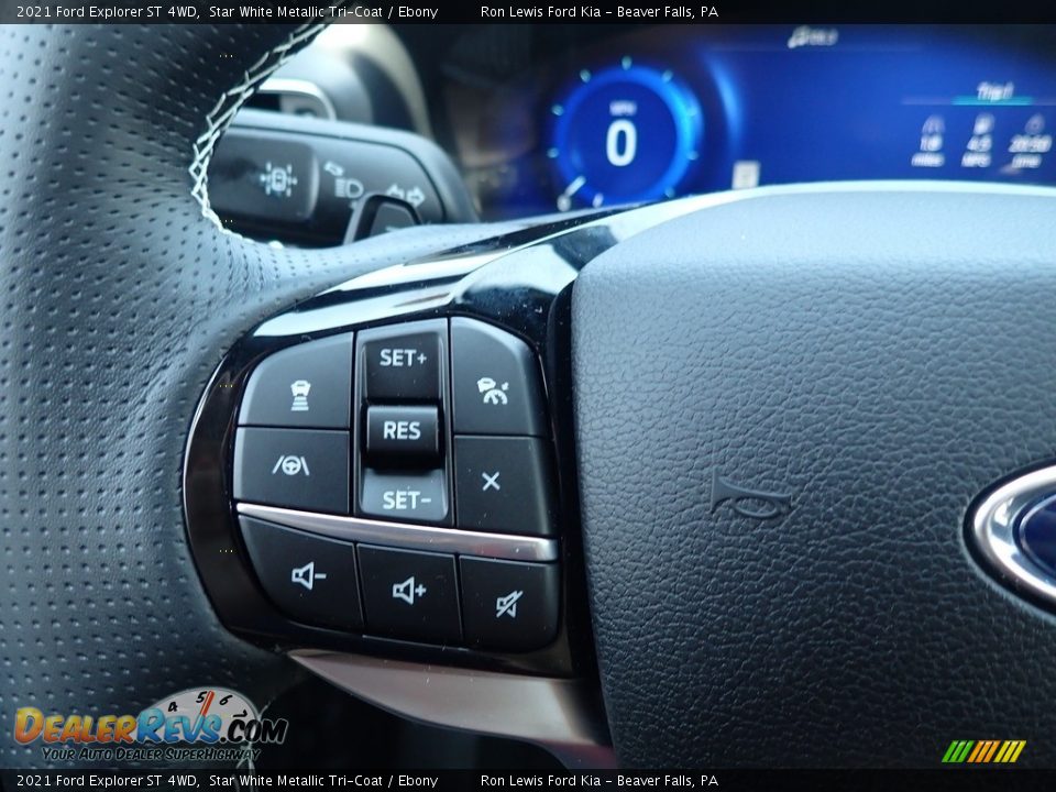 2021 Ford Explorer ST 4WD Star White Metallic Tri-Coat / Ebony Photo #19