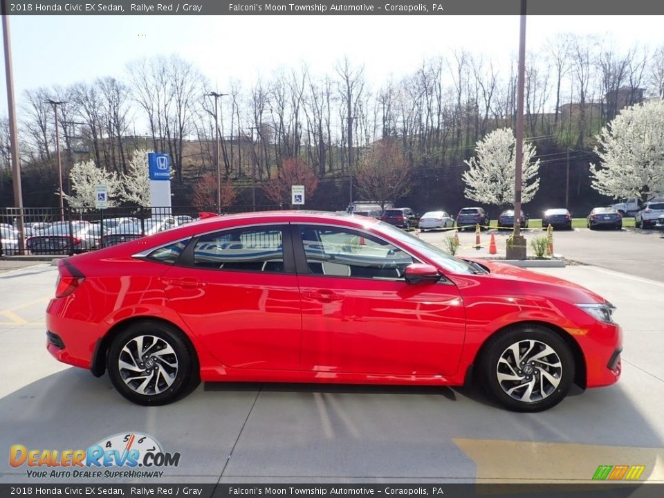 2018 Honda Civic EX Sedan Rallye Red / Gray Photo #6